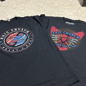 2 Eric Church t-shirts XL NWOT